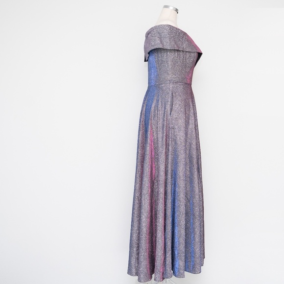 Xscape Evenings - Glitter Off the Shoulder Gown - Picture 10 of 14